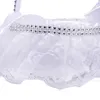 Panier de fleurs de mariage en dentelle et perles, décoration romantique en strass blanc pour cérémonie de mariage, fournitures de fête, nouveau