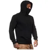 Männer Hoodies Sweatshirts Mit Kapuze Langarm Casual Streetwear Gesichtsmaske Einfarbig Sportswear Pullover 230206