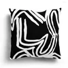 Pillow Modern Home Living Room Decoration Pillowcase Sofa Cover 45X45cm 60 60cm Nordic 40X40 Autumn Black White Simple