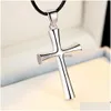 Anhänger Halsketten S925 Sterling Silber Paar Halskette Koreanische Version Männliche Und Weibliche Studenten Mode Einfache Kreuz XL1C062 Dr Dhgarden Dh8Jw