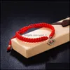 Bracelets à breloques Bracelet à cordes rouges Evil Eye Of Fate Bonne chance Amet Protection Drop Delivery Jewelry Dhumt