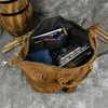 Duffel Taschen Luufan Echtes Leder Männer Reisetasche Vintage Crazy Horse Männliche Laptop Handtasche Große Kapazität Gepäck Tote