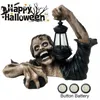 Andra evenemangspartiförsörjningar Zombie Lantern Creative Terror Halloween Outdoor Decoration Garden Yard Festival Staty med Battery Ornament 230206