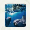 Rideaux de douche 1Pc 180x200cm créatif impression numérique rideau dauphin motif bain séparé pour salle de bain