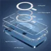 CASEiST Luxuriöse, starke magnetische Handyhüllen, transparent, klares Acryl, PC, TPU, Anti-Gelb-Stoßstange, Handy-Handyhüllen für iPhone 15 14 13 12 11 Pro Max XR XS 8 7 Plus