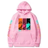 Męskie bluzy bluzy Harakuju My Hero Academia Printed Hooded Bluza Bluza swobodna boku bez pullover z kapturem z kapturem 230206