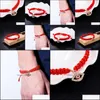 Bracelets à breloques Bracelet à cordes rouges Evil Eye Of Fate Bonne chance Amet Protection Drop Delivery Jewelry Dhumt