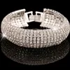 Factory Directe groothandel kristallen manchetarmband Hoge kwaliteit Populaire kristallen armbandband.