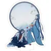 Nyckelringar skum skurk självbesparande system stående anime nyckelring shen qingqiu nyckelkedja kvinnor figur modell platta ring akrylgåvor