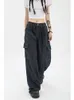 Women's Jeans Spring Women Harajuku Cargo Baggy Blue Jeans Streetwear Hip Hop Oversize Casual Wide Leg Vintage Demin Pants Y2k Loose Trousers 230207