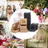 Geschenkwikkeling Kraft Paper Zwart Visuele raamverpakking Handgemaakte Soap Handwerk Wit Geschenk Wedding Candy Square Box 0207