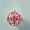 Decoração de festa 12pcs/diâmetro do pacote 8cm Pintura em pó diferente Bola de vidro transparente Bola de Natal Lâmpada de Globo Soprada