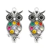 Charms 10pcs Antique Sier Splated Colorf Crystal Owl Charm Pendanty do akcesoriów biżuterii Making Bransoletka DIY 49x2m Drop dostawa F Dhipw