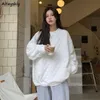 Womens Hoodies Sweatshirts Femmes Sweatshirts Chic Oneck Ulzzang Élégant Lâche Casual Solid est Harajuku Allmatch Females High Street Daily 230207