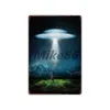 Obszar 51 Retro Tin Znaki Chcę uwierzyć UFO Aliens Metal Znak Plakwia na ścianie plakat niestandardowy malarstwo dekoracje Art Rozmiar 20x30cm W027153937