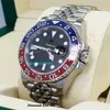 Originele box Watch GMT-II 116719 BLRO PEPSI 18K WIT GOUD BOX Papers Nieuwe Mechanische automatische heren BF Watches2465