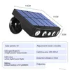 Luces de pared solares Lámpara de cámara Simation Sensor de movimiento Focos de luz LED impermeables al aire libre para camino de jardín Entrega de gota de calle Li Dhzgj