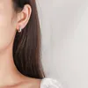 フープイヤリング韓国ファッション925スターリングシルバー女性のための小さなデイジーハギー女性耳穴フープピアスジュエリーギフト