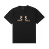 Designer Luxury balencigas New Classic Short Sleeves Paris Letter Printed T Shirt Mens And Womens Couples Loose High Street Tees