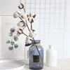 20PC Dried Flowers Naturally Cotton Flower Artificial Plants Floral Branch For Wedding Party Decoration Fake Home Decor Y