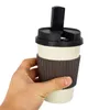 Tuyaux de tasse à café biodégradables portables Tasse à eau antidérapante Herbe sèche Filtre à tabac Bol Fumer Narguilé Shisha Porte-cigarette Pipe à eau Bong