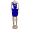 Abiti casual PU Patchwork in pelle Pizzo floreale Abito con spalline 2023 Donna Bodycon Party Midi See Through Mesh Sexy Backless Club WearCasual