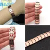 Bangle Fashion Copper Magnetic Bracelets For Men Arthritis Relief Pain Health Double Row 4 Elements Strong Magnets