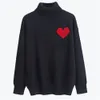 Pull de créateur Love Heart A Man Woman Lovers Cardigan Knit High Col Collier Fashion Lettre de mode Pullages à manches longues Pullor