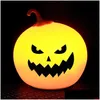 Altro Illuminazione a LED Ricarica USB Luci di zucca Halloween Pats Night Light Festival Atmosphere Colorf Piccola lampada da tavolo Drop Delivery H Dhp3R