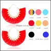 Dangle Chandelier Ethnic Bohemian Tassel Earrings For Women Handmade Jewelry Colorf Big Hoop Statement Water Drop Earring Girl Deli Dhvm6