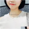 펜던트 목걸이 Cr Jewelry S925 Sterling Sier Mermaid Tail Necklace 한국어 버전 돌고래를위한 배달 펜던트 dhgarden dhxic