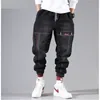 Herrbyxor streetwear hip hop last jeans elastiska Harun Pants joggar höst och vinter 230206
