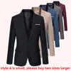 Мужские костюмы Blazers Slim Fit For Men Business Formal Pail Wedding Jackets Мужская модная пиджак куртка S5XL 230207