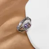 Ring Amethyst med Zircon Fashion Design Women's Wedding Engagement Rings