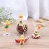 2 4pcs Flower Pixie Fairy Miniature Figurine Dollhouse Garden DIY Ornament Decoration Crafts Figurines Micro Landscape C0220299V