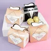 Enrole 10pcs Boxes de noivo noivo Papel Chocolate Candy Packaging Box Party Decoration Presente de casamento para convidados 0207