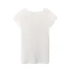 Women's TShirt PUWD Y2K Cute Girl Cotton Hollow Out Lace Fashion Ladies Slim Short Sleeve Button Top Summer O Neck Tees 230206