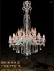 Lustres da sala de estar europeia grande lustre de luxo de luxo Staircase Hall Building Villa Lamp Modern Candle Lamps