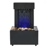 Garden Decorations Pebble Meditation Belt LED Lighting Soothing Desktop Fountain Indoor Waterfall Miniature Life