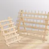 Étagères de salle de bain Porte-fil en bois pliable 30/80/120 bobines Couture Broderie Rack Organisateur Tenture murale Cônes Support Étagère Outil 230207