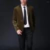 Men's Suits 2023 Spring Man Customize Suit Commercial Corduroy Blazer Male Slim Fit Outerwear Solid Jacket