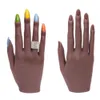 2023 Обработка ногтей Женская рука арт -манекен удлиненный маникюр искусственный силиконовый реквизит Стрельба Стрельба Длинная модель рука