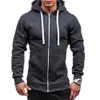 Sweats à capuche pour hommes Sweatshirts est Automne Hiver Mode Sweat à capuche en polaire Hommes Casual Slim Thermique Doublé Capuche Veste Sweat Zip Survêtement Chaud 230207