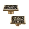 Other Bath Toilet Supplies Euro Floor Drains Antique Brass Shower Drain Bathroom Deodorant Square Strainer Er Grate Waste Use Drop Dht6M