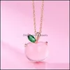 Anhänger Halsketten Apple Naturstein Kristall Modeschmuck Für Weibliche Frauen Geschenk Sier Gold Kette Halskette Hjewelry Drop Lieferung P DHSYX