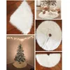 Juldekorationer Plush Tree Pure White Long Hair kjol 122 cm Tre storlekar för hemmet