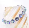 Fashion Tennis Armband Round 8 Mm Multi-Color Natural Mystic Topaz Gemstone Jewelry Lovers