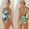 Femmes concepteur d'été une pièce sexy bikini Hollow Print Maillots de bain à bandoulière simple maillot de bain px0729 mode plage costumes maillot de bain