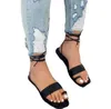 Slippers Slippers 2023 summer new women female large size flat outer sandals/ms slippers square headgear toe ring strap Roman sandals 0217V23