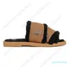 2023 New Designer Luxury Sandals Womens Slippers Flat 22 Mules Fur Canvas Slider Slides Black White Pool Ladies Straw Casual Sandal Paris Outdoor Beach Shoes